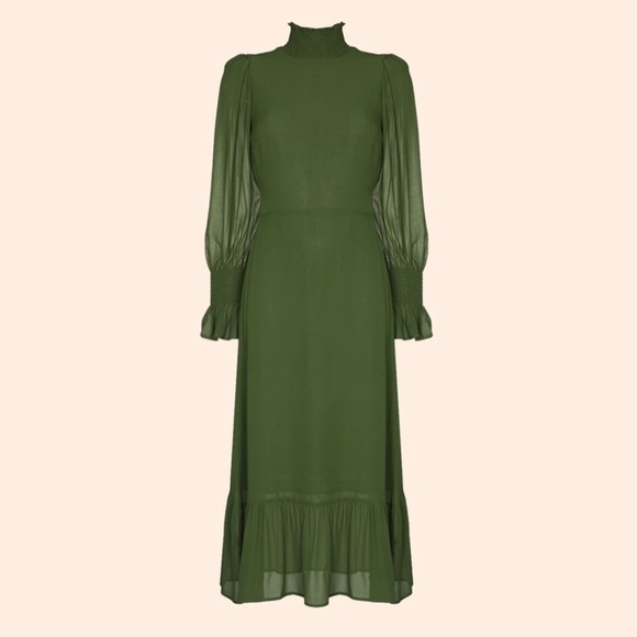 galena long sleeve midi dress reformation